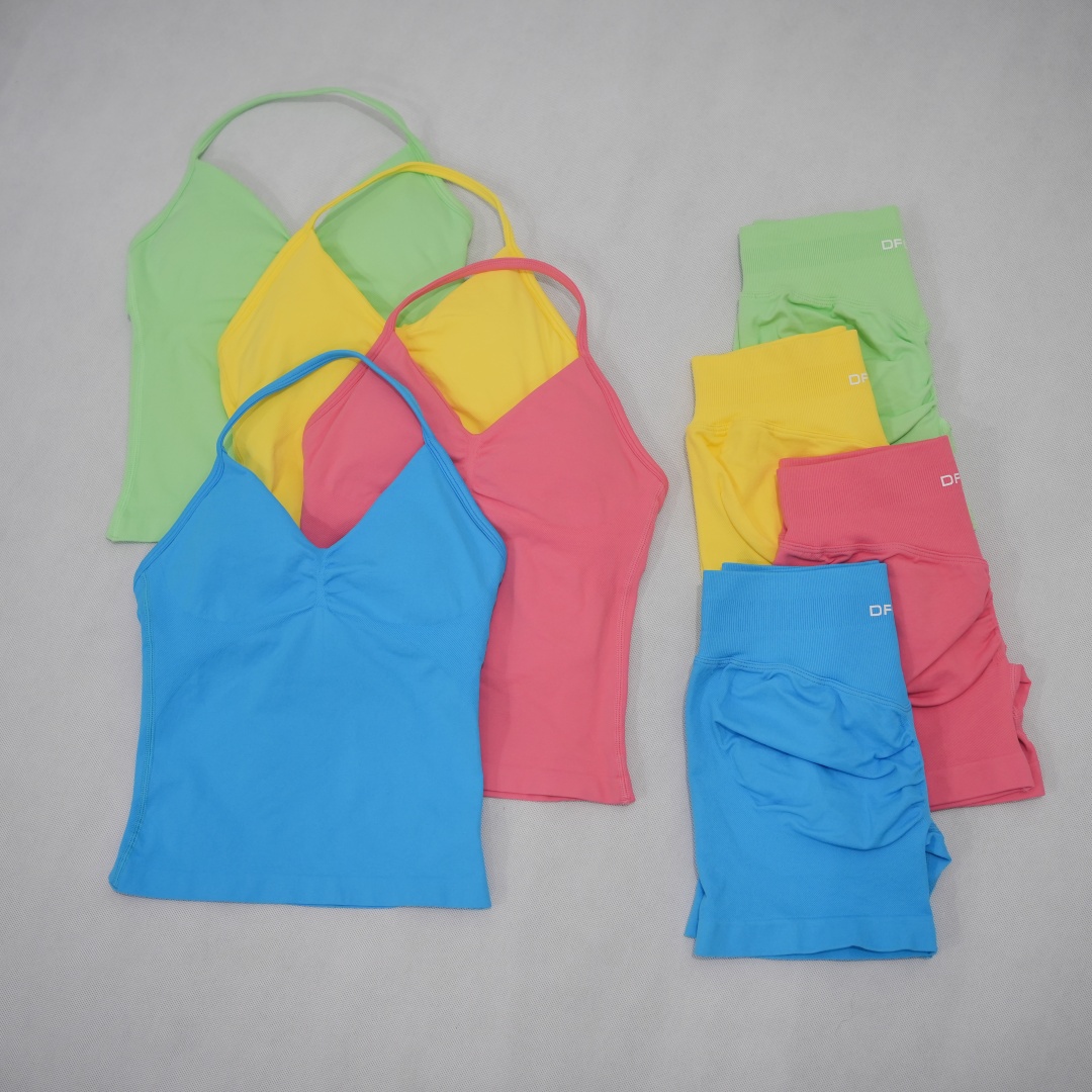 Yoga Y Fitness - DFDK Damen Nahtloses 2-Teiliges Workout-Set Rückenfreies