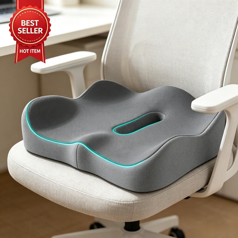 Hip Thrust Pad - Ergonomisches Hüftdruck-Entlastungs-Sitzkissen, Memory-Schaum-Kissen Geeignet für Büro,