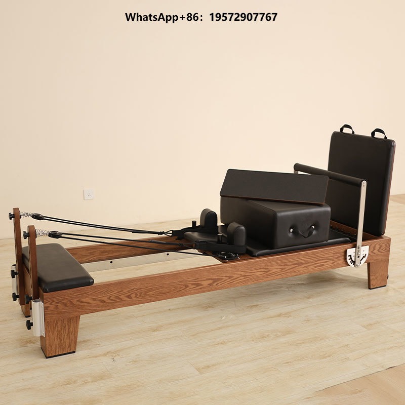 Yoga Fitness Pilates Reformer - Maßgefertigtes Hochwertiges Fitnessgerät Pilates Reformer Holz-Eichen-Kernbett