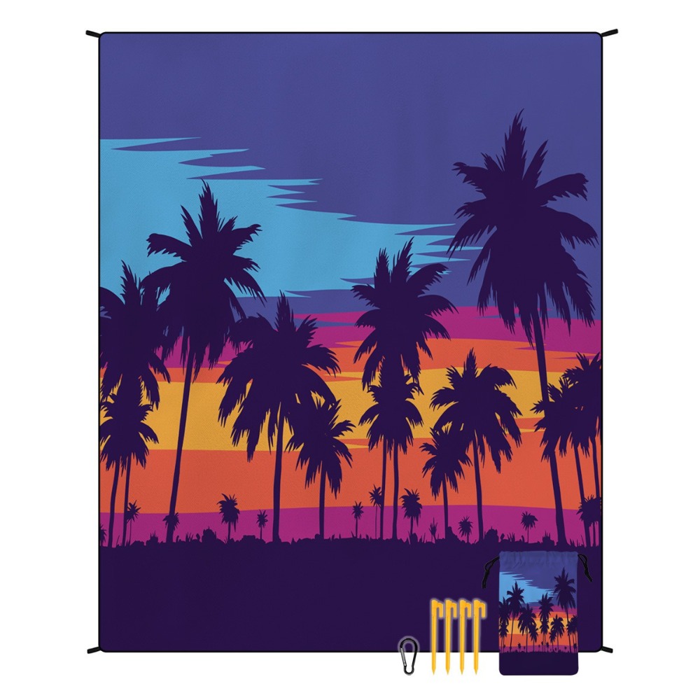 Yoga Of Fitness Mat - Strandtuch mit Palmenmotiv, 71 x 86,6