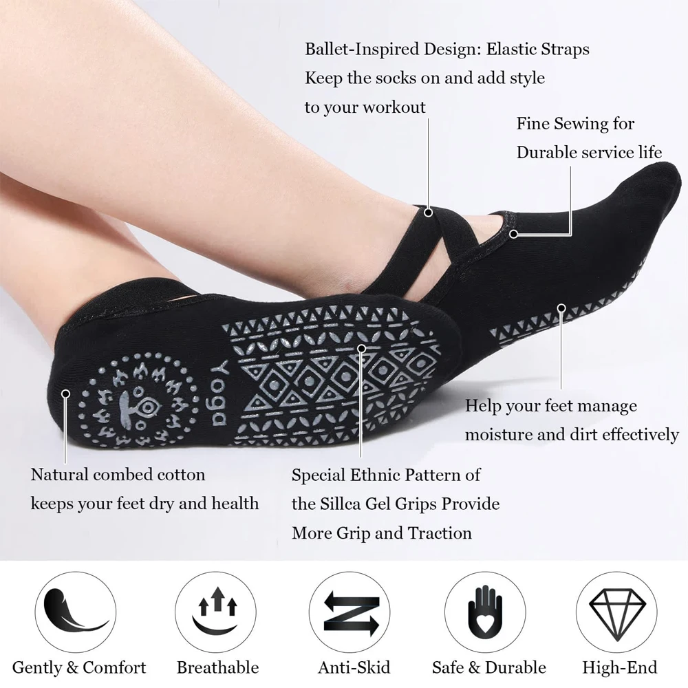 1 Paar Yoga-Socken für Frauen  – Yoga Dance & Fitness Center Llc Bewertung und Preis